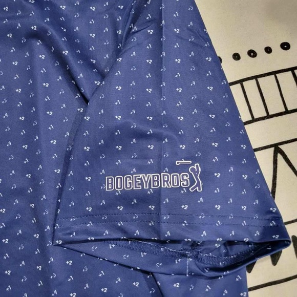 Men's Play Bad Look Good Par Golf Polo Shirt BogeyBros Blue Size S - Picture 6 of 11